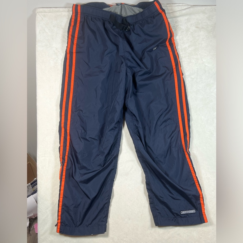 ABERCROMBIE Gym Issue Y2K 2000’s Vintage Men’s XL Zip Pants Training Athletic